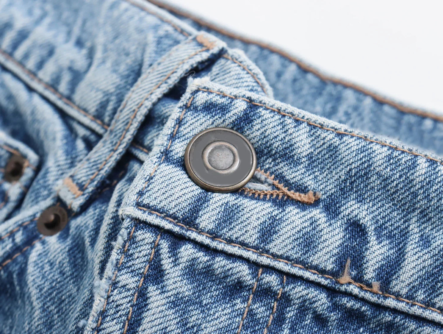Kvinnors Midi-Rock Klassisk Polyester Denimliknande 6