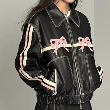 Damjacka Slingdetalj Läder Modern Stil 4