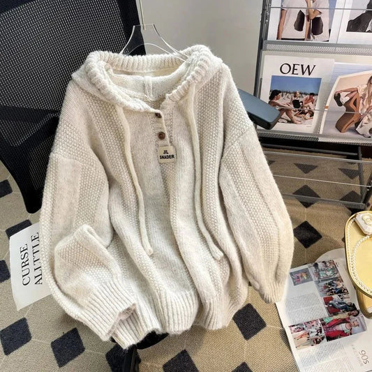 Kvinnors Hoodie med Knappstängning Mjuk Fleece-1