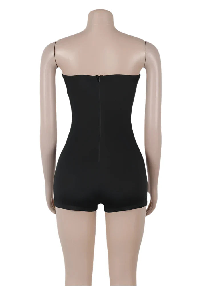 Dam Jumpsuit Elegant med Glittrande Detaljer Polyester-4