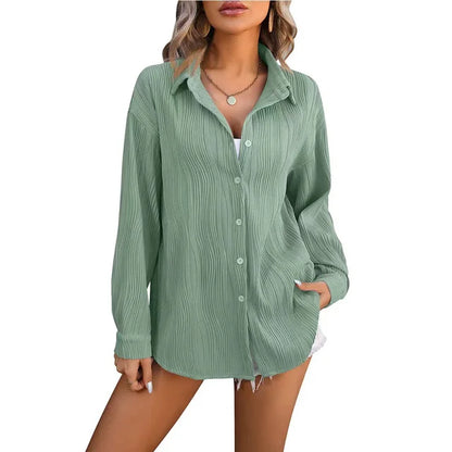 Variant image for Vit Dam Blus Modern Avslappnad Polyester-10