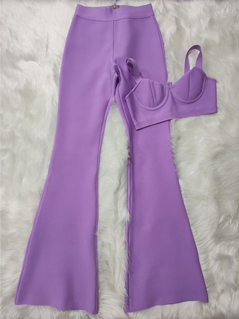 Variant image for Kvinnors Bredbyxor Medium Midjehöjd Spandex Rayon-7