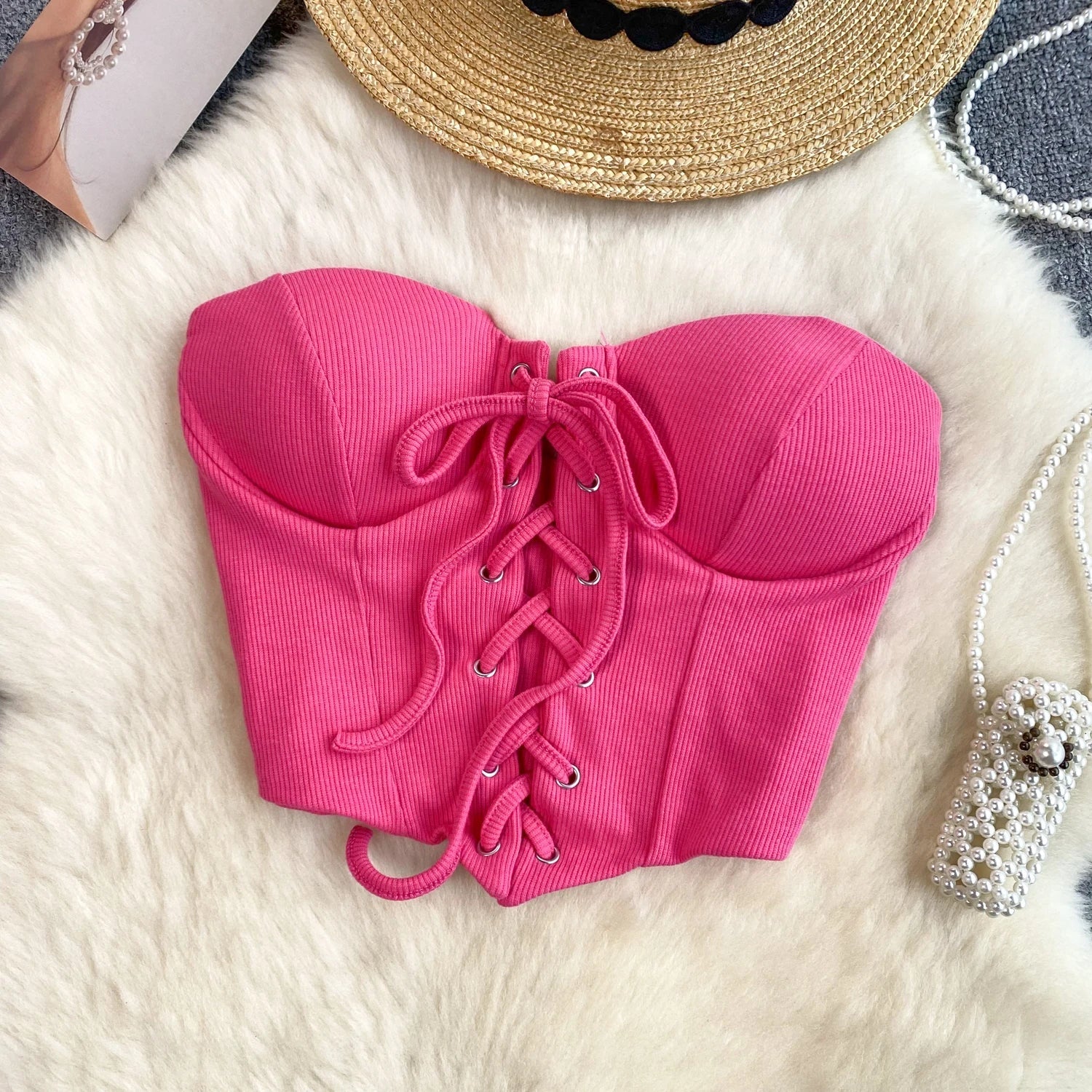 Variant image for Dam Bustier Enfärgad Polyester Klubbplagg-14