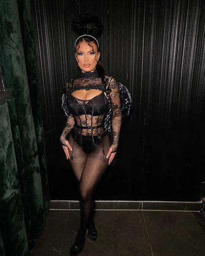 Dam Teddybjörn Konstnärlig Dekoration Bomull och Linne-2