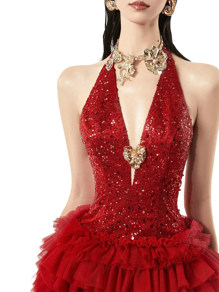 Dam Mini Klänning Ärmlös Polyester Spandex för Sommarfest-3