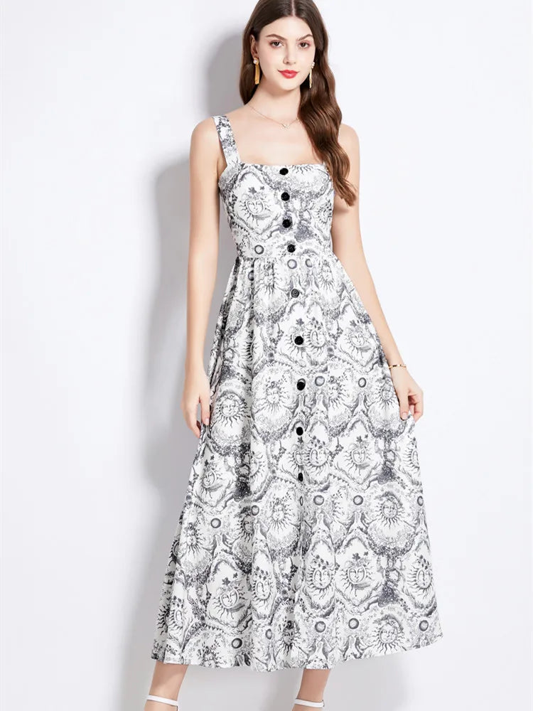 Fina Dam Klänningar Midi Regular Fit Bomull Polyester-3