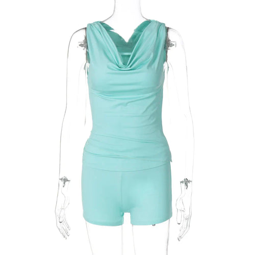 Dam Shorts Avslappnad Spandex Polyester-1