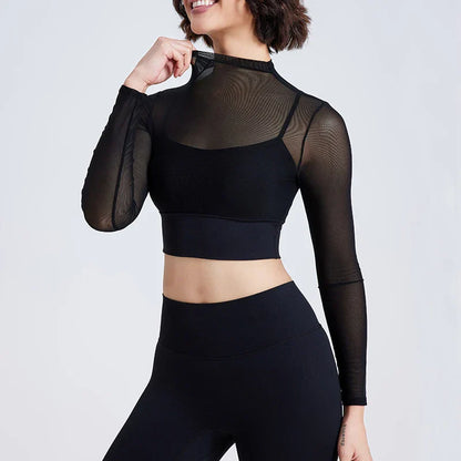 Dam Leggings Set Stretchigt Nylon Elegant Hög Midja-4