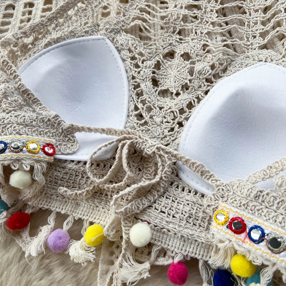 Dam Shorts Avslappnad Bomull Elastisk Stickad-3