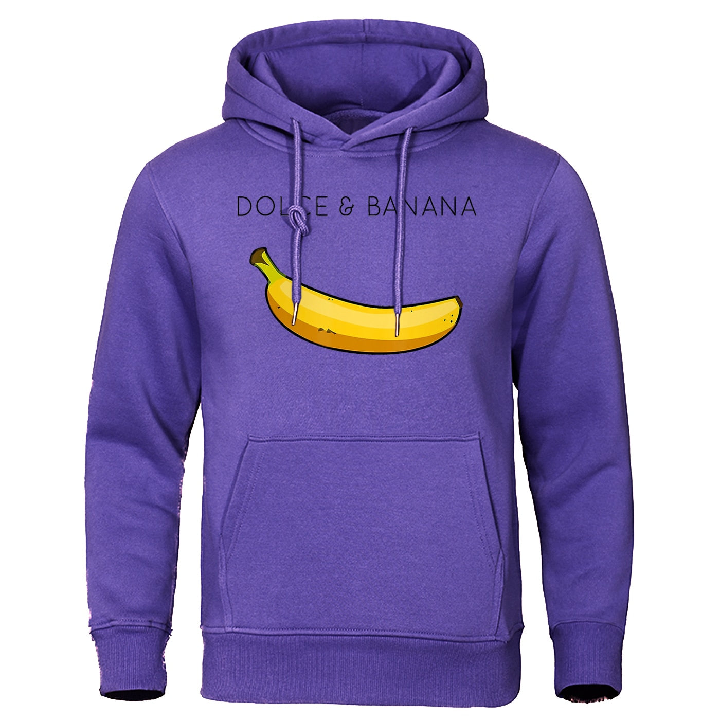 Hoodie Herr med Banantryck Lätt Passform Acetat-Bomull 14
