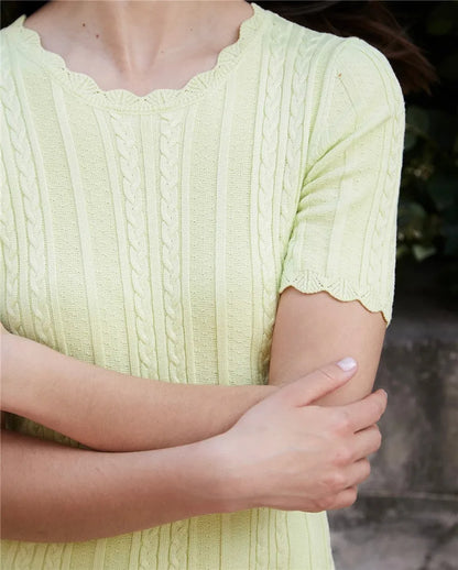 Dam Midiklänning O-Neck Rak Bomull Polyester-6