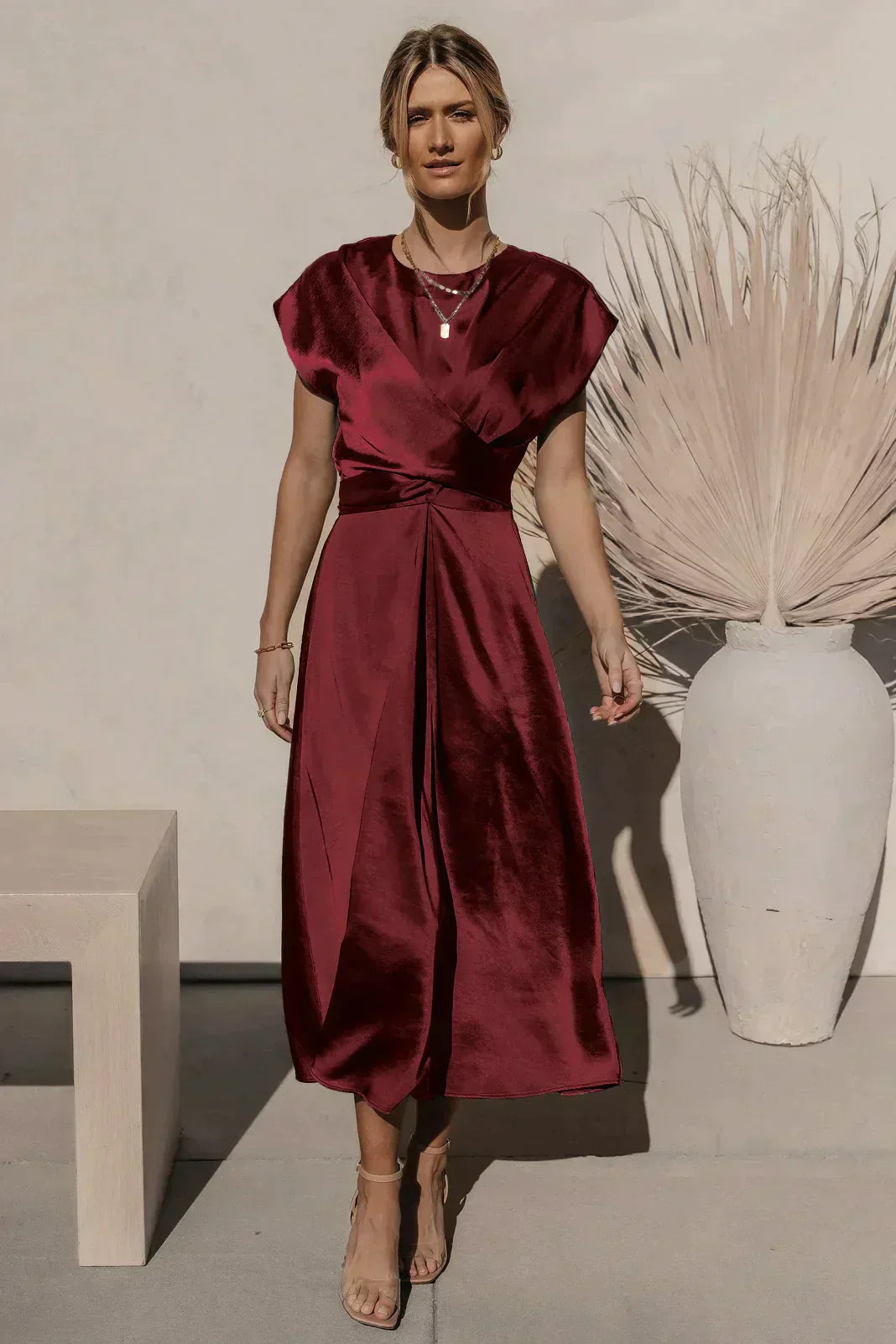 Variant image for Kvinnors Aftonklänning Satin Silke Elegant Design-9