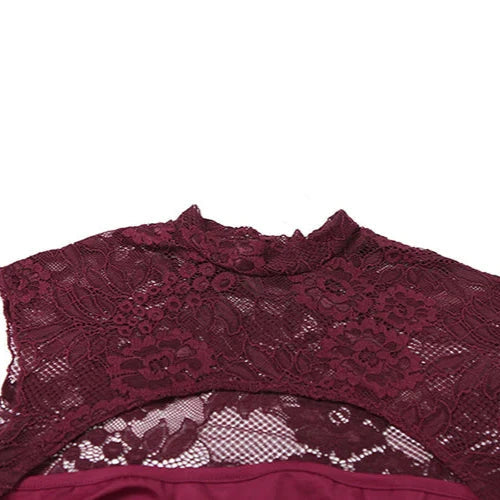 Dam Festtopp med Vågmönster Polyester Spandex-5