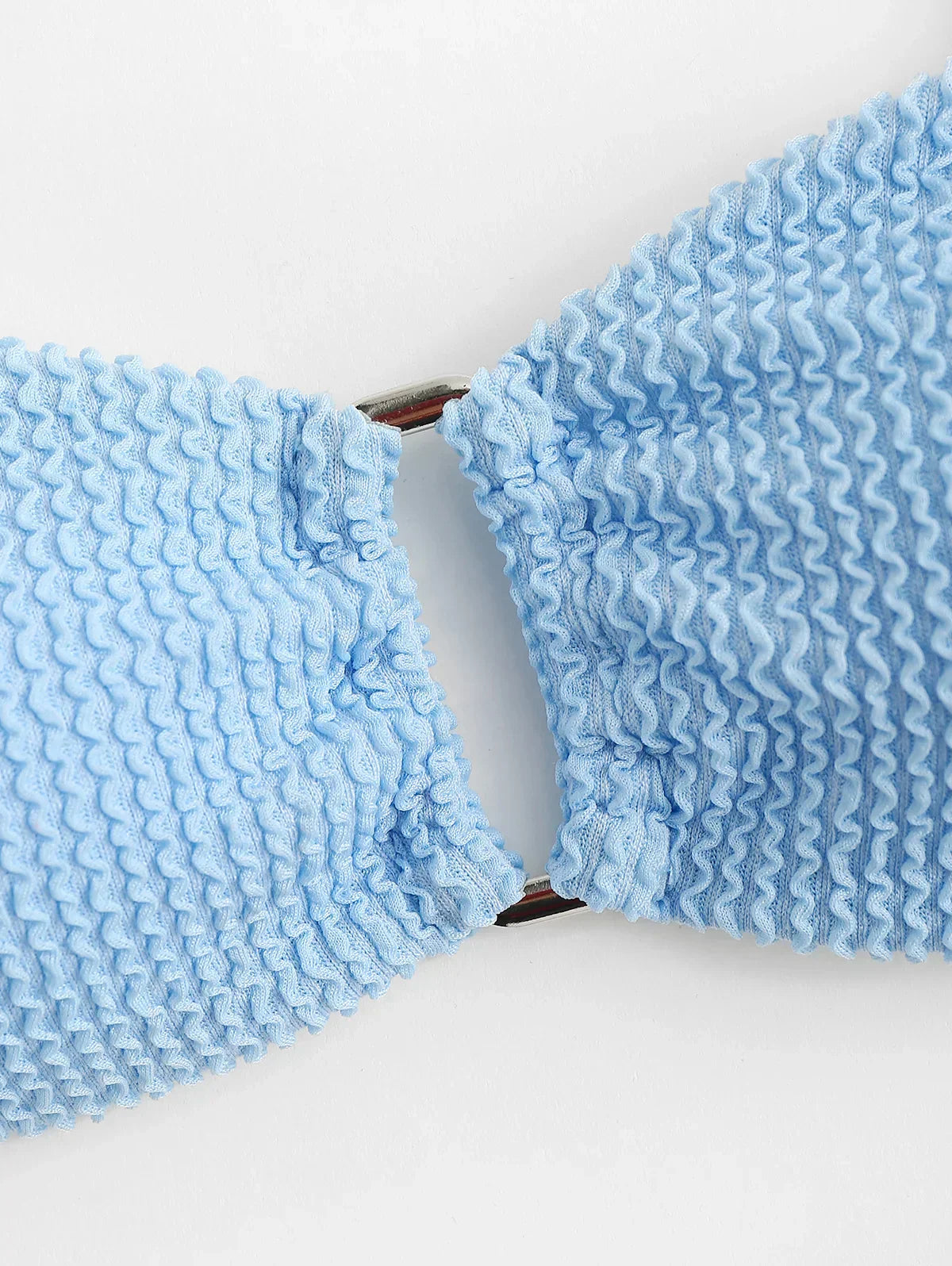 Dam Rektangulär Ring Crinkle Design Metall 4