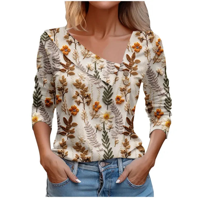 Variant image for Vit Dam Blus Lätt Luftig Polyester Avslappnad Passform-58