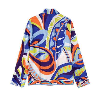 Dam Byxdress Mönstrad Casual Syntetfiber och Viskos-5
