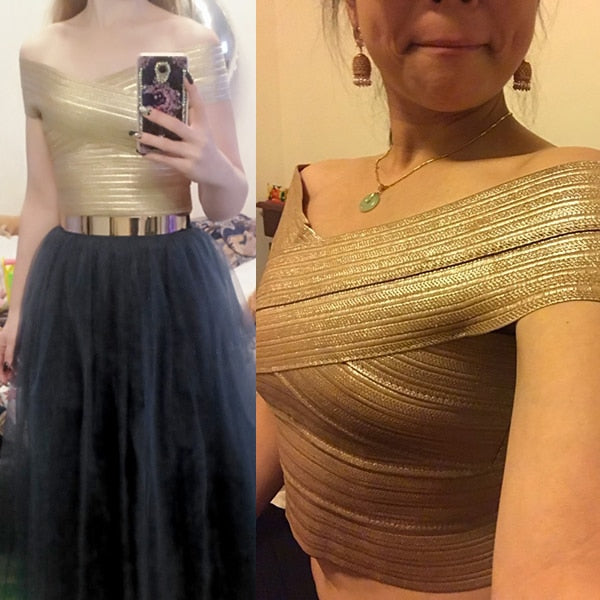 Dam Crop Top Kort Polyester Spandex-5