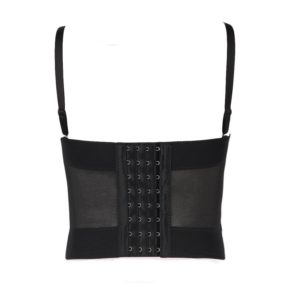 Dam Crop Top Karomönster Akryl Spandex-3