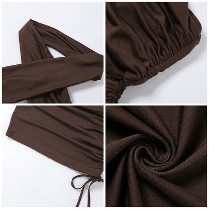 Kvinnors Mini Klänning med Urtagning och Spetsdetaljer Polyester Spandex-4