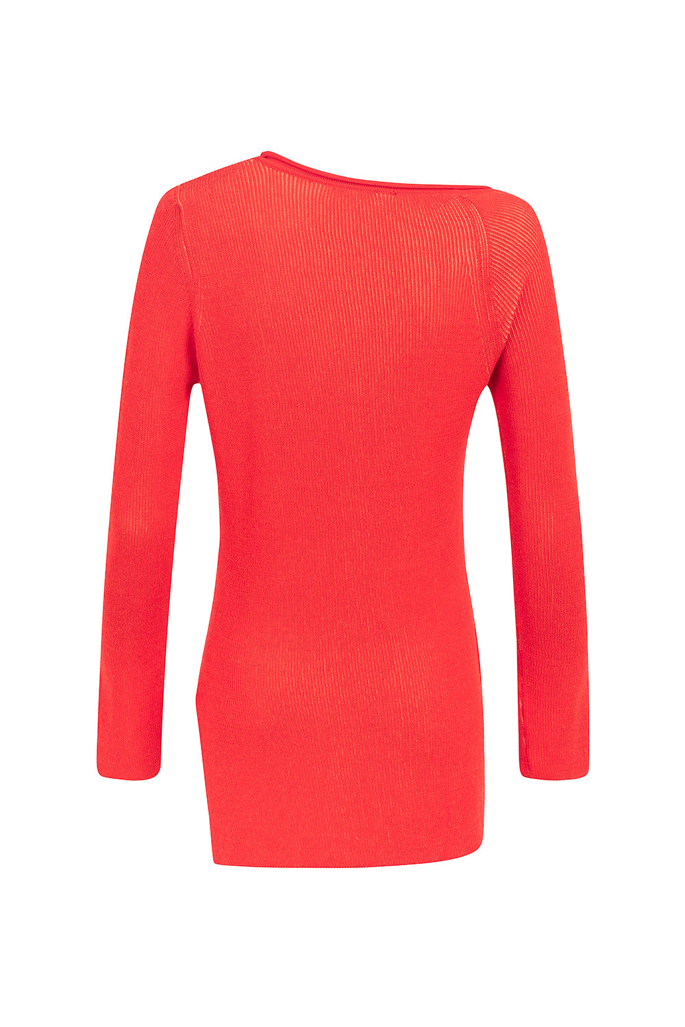 Dam Lång Tröja Asymmetrisk Krage 100% Bomull-6