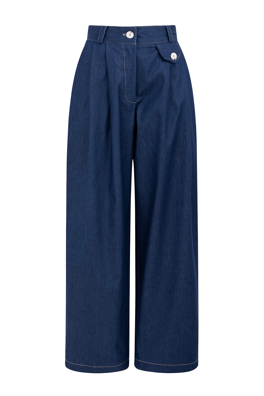 Dam Byxor Avslappnad Denim 95% Bomull 5% Elastan-2