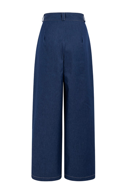 Dam Byxor Avslappnad Denim 95% Bomull 5% Elastan-5