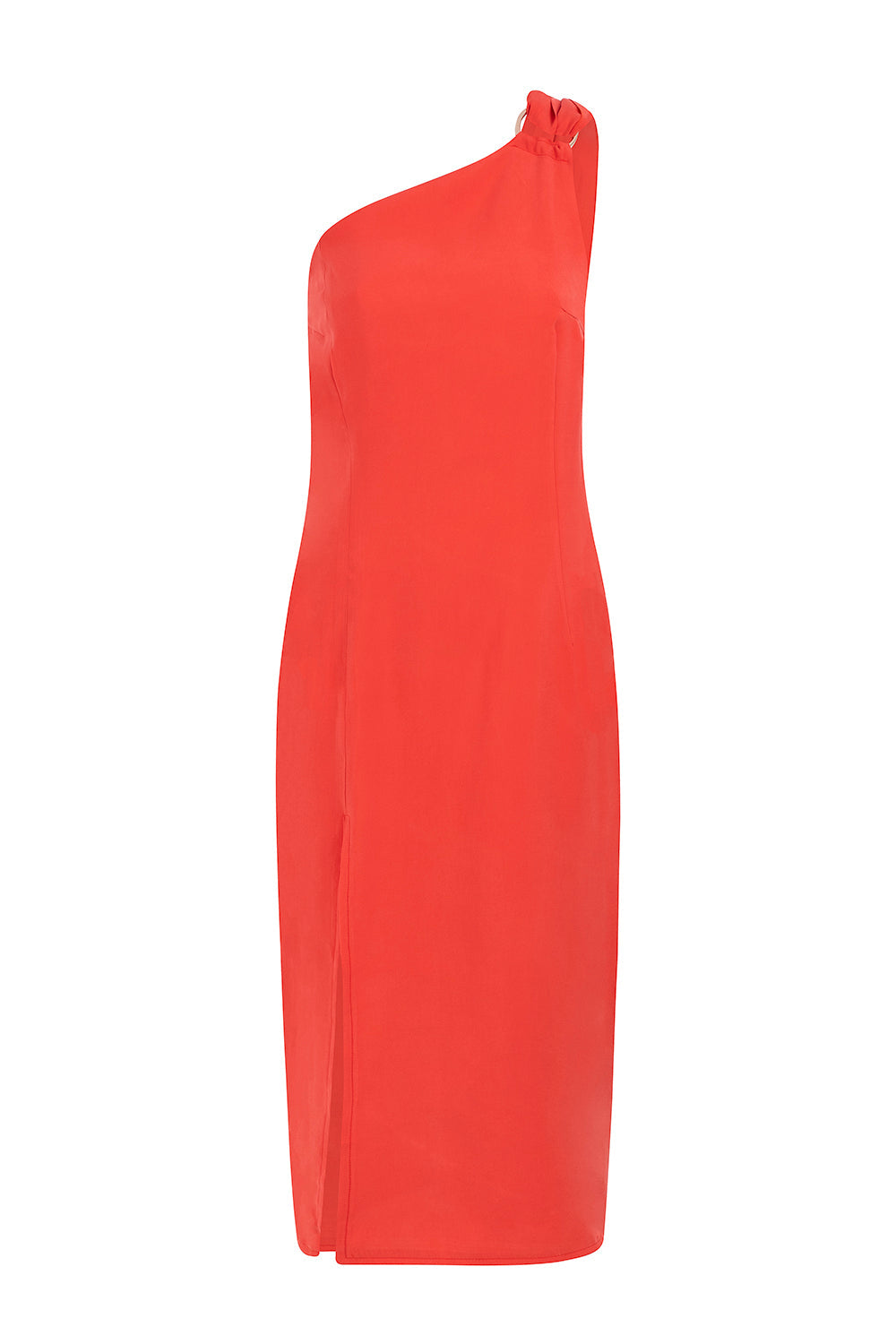 Damklänning Midi Tencel Minimalistisk Elegant-6