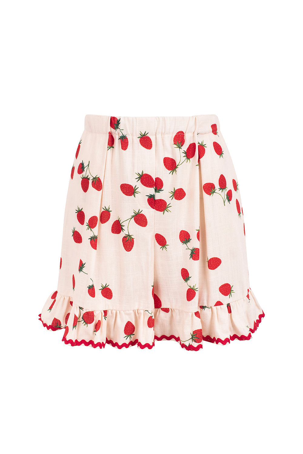 Dam Shorts Fritidsstil Viskos och Linne med Elastiskt Midjeband-3