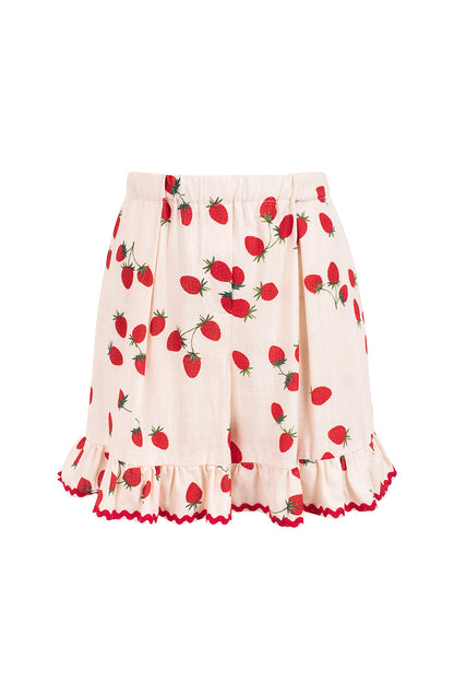 Dam Shorts Fritidsstil Viskos och Linne med Elastiskt Midjeband-3