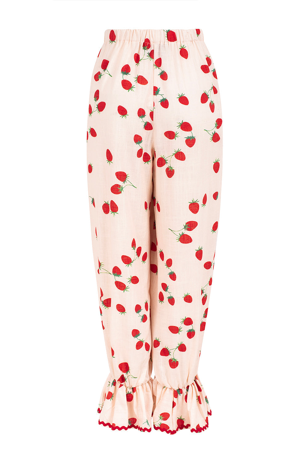 Dam Byxor Med Resår I Midjan Fritidsstil Viskos Och Linne 5