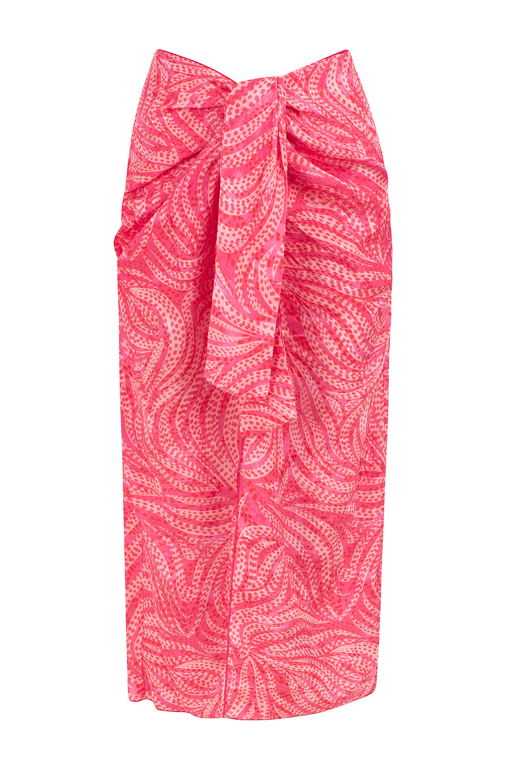 Dam Midi Kjol Knut 100% Viskos Elegant Stil Modern Silhuett-4