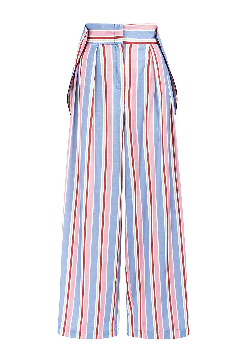 Snygga Byxor Dam Hög Midja med Knivfickor i 100% Bomull-4