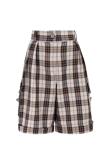 Herr Shorts Militärinspirerade Polyester Viskos-3