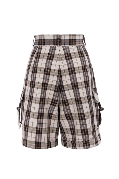 Herr Shorts Militärinspirerade Polyester Viskos-6