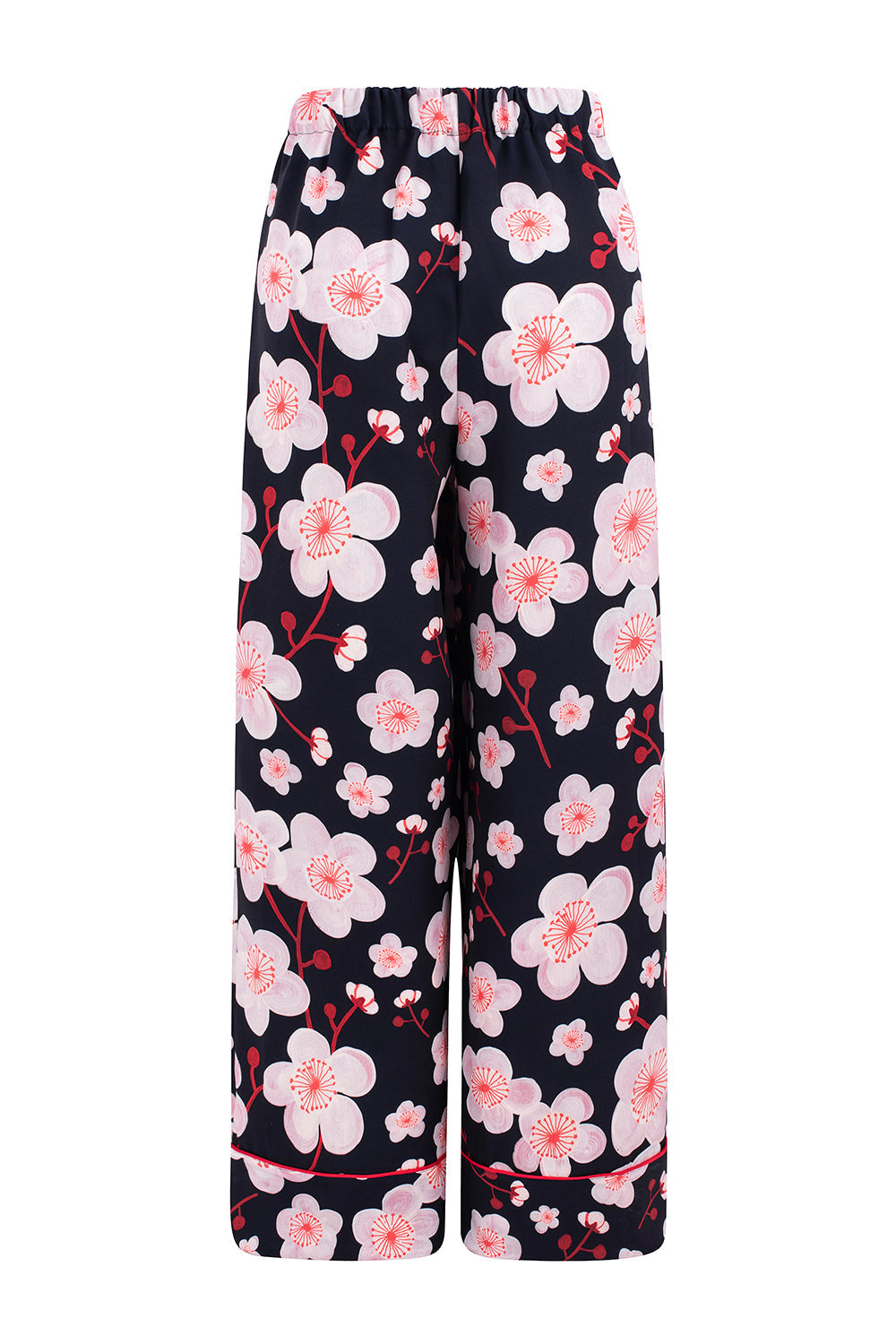 Herrbyxor Rak Snitt med Elastisk Midja och Blommönster-5