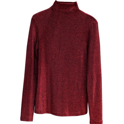 Dam Turtleneck Skjorta Långärmad Polyester Spandex 4