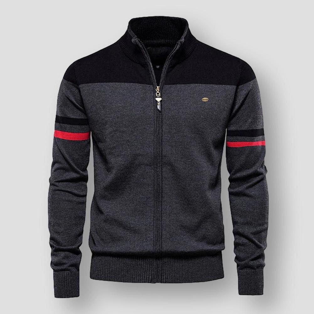 Damjacka Retro Randig Bomberjacka Syntetfiber-3