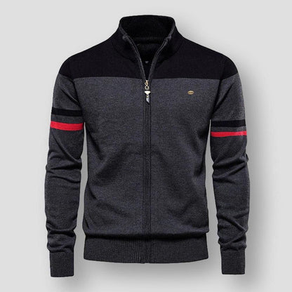 Damjacka Retro Randig Bomberjacka Syntetfiber-3
