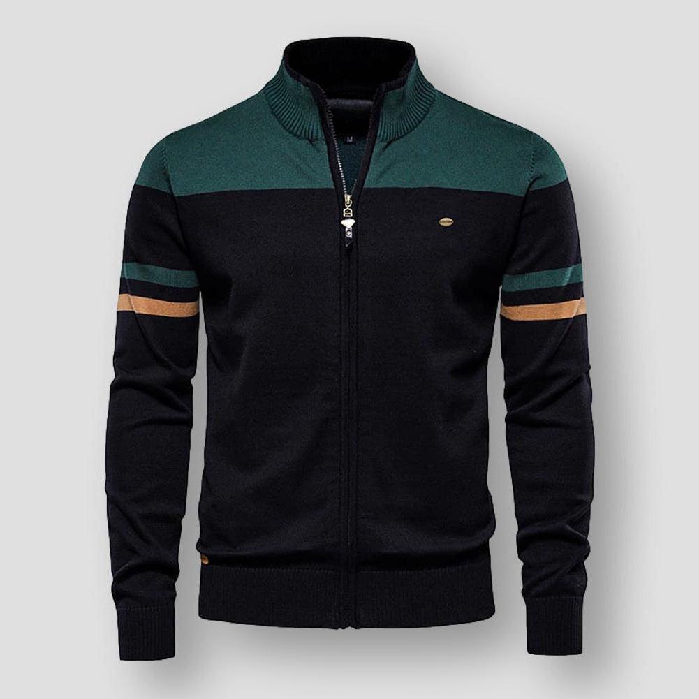 Damjacka Retro Randig Bomberjacka Syntetfiber-4