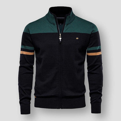 Damjacka Retro Randig Bomberjacka Syntetfiber-4