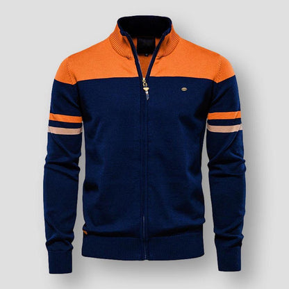 Damjacka Retro Randig Bomberjacka Syntetfiber-2