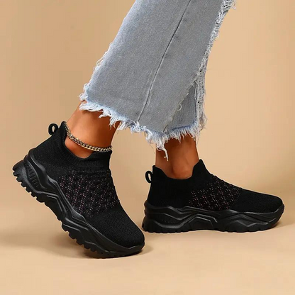 Kvinnors Slip-On Sneakers i Mjukt Material – Komfortabla Skor med Anatomiskt Fotvalv, Normal Passform, Storlekar 35-44 6