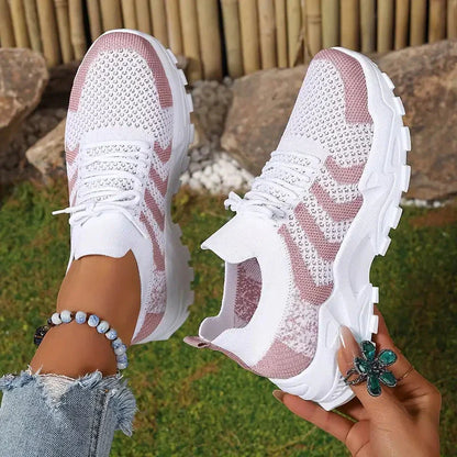 Dam Sneakers Sportig Mesh Design Polyester-3