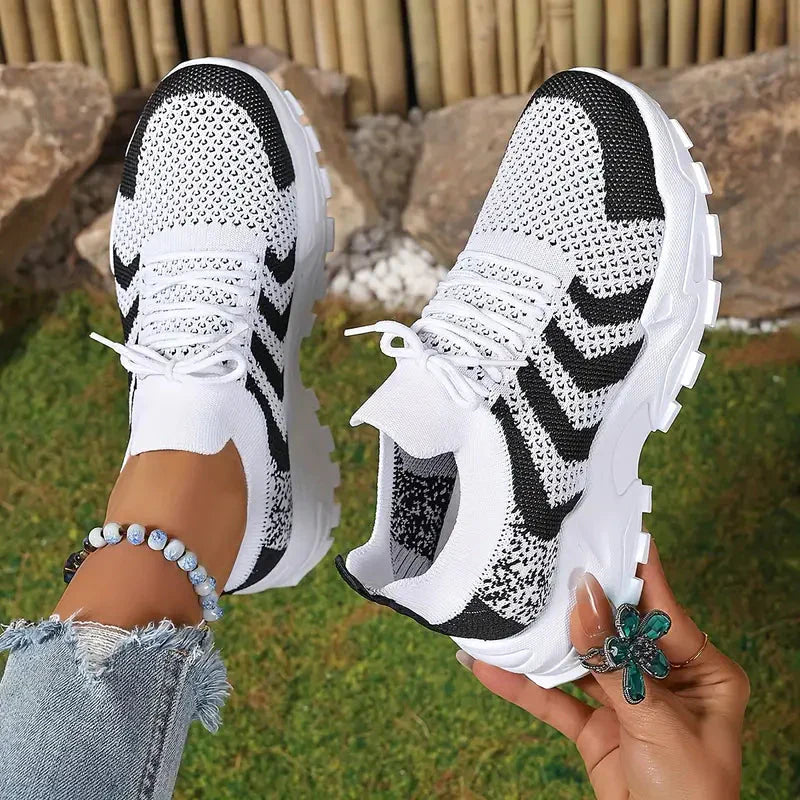 Dam Sneakers Sportig Mesh Design Polyester-5