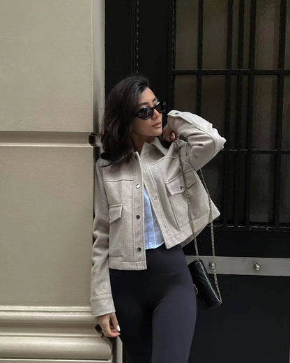 Damjacka Klassisk Stil Högkvalitativt Tyg för Dam-6