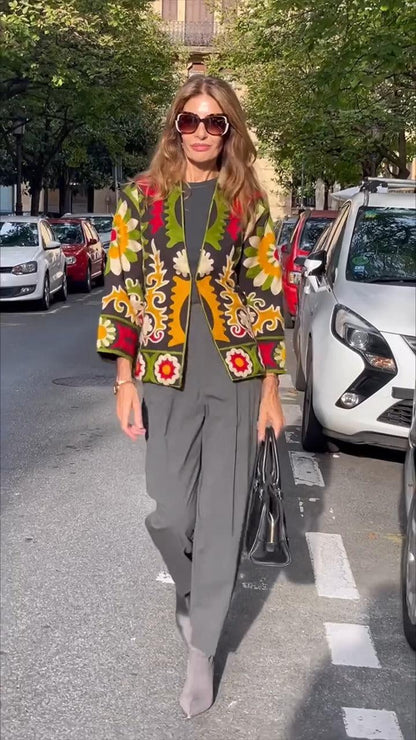 Dam Topp 3/4 Ärmar Bomull Mångsidig Stil-3