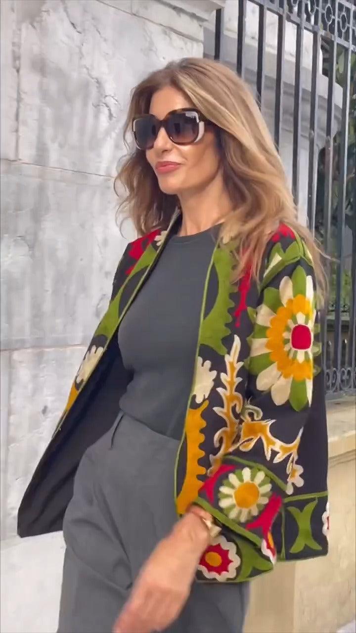 Dam Topp 3/4 Ärmar Bomull Mångsidig Stil-4