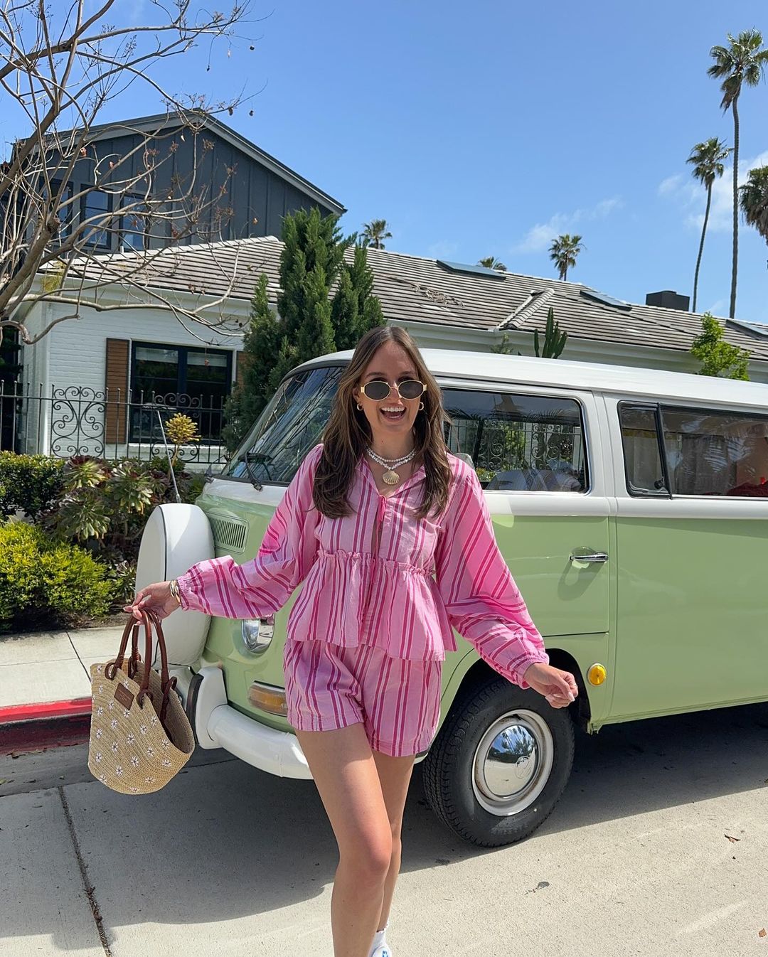 Herr Skjorta och Shorts Set Bomull Polyester-3