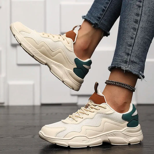 Dam Fritidsneakers Mesh Gummi Komfortabel Design-1