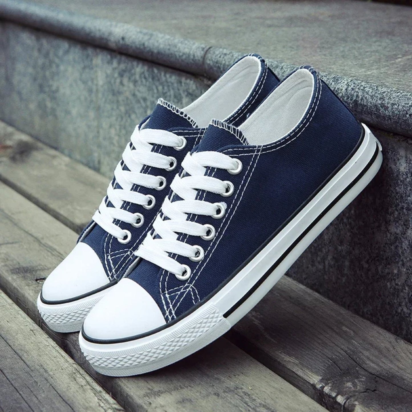 Variant image for Unisex Sneakers Två Toner Låg Axel Högkvalitetsläder-16